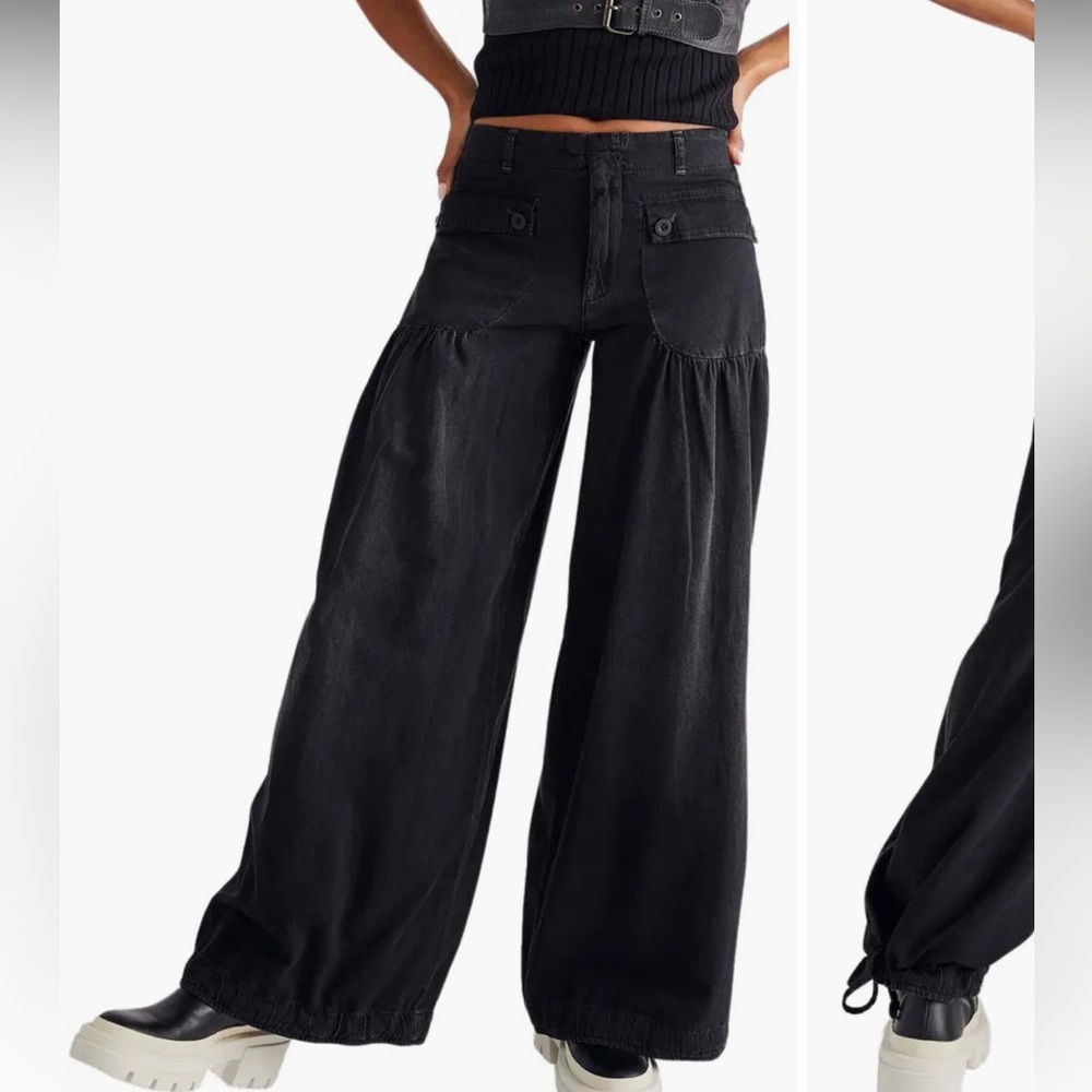 Women's Free People Lotus Loose Fit Wide Leg Jeans